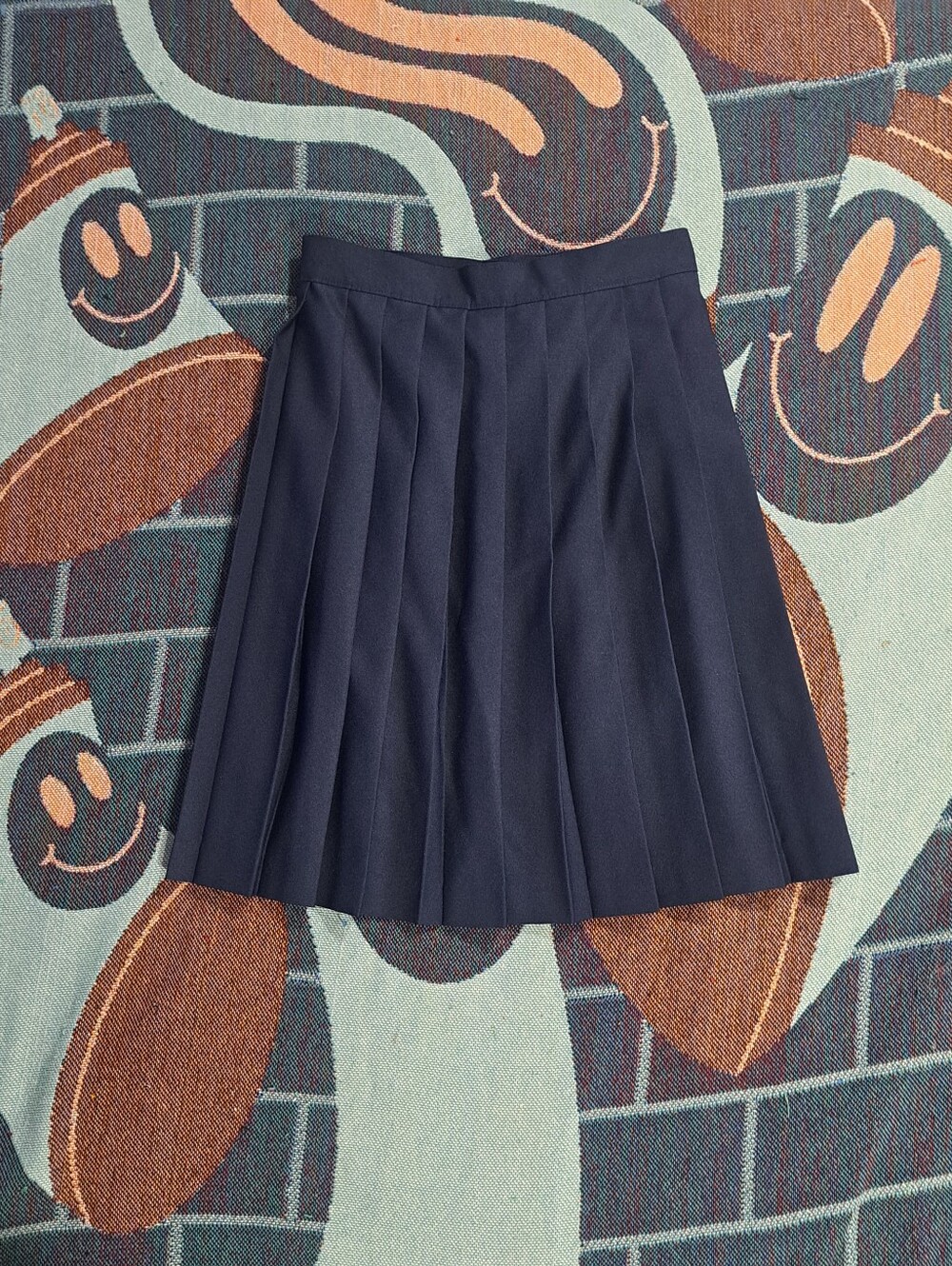 🌈NAVY PLEATED SKIRT-XS